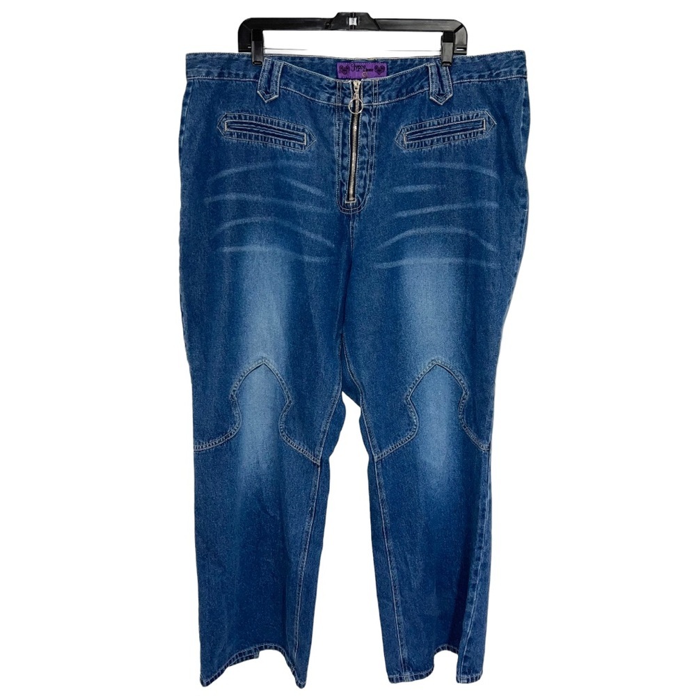 Gypsy Jeans Women’s Size 24 Blue Wide Leg Front Zip 42x31